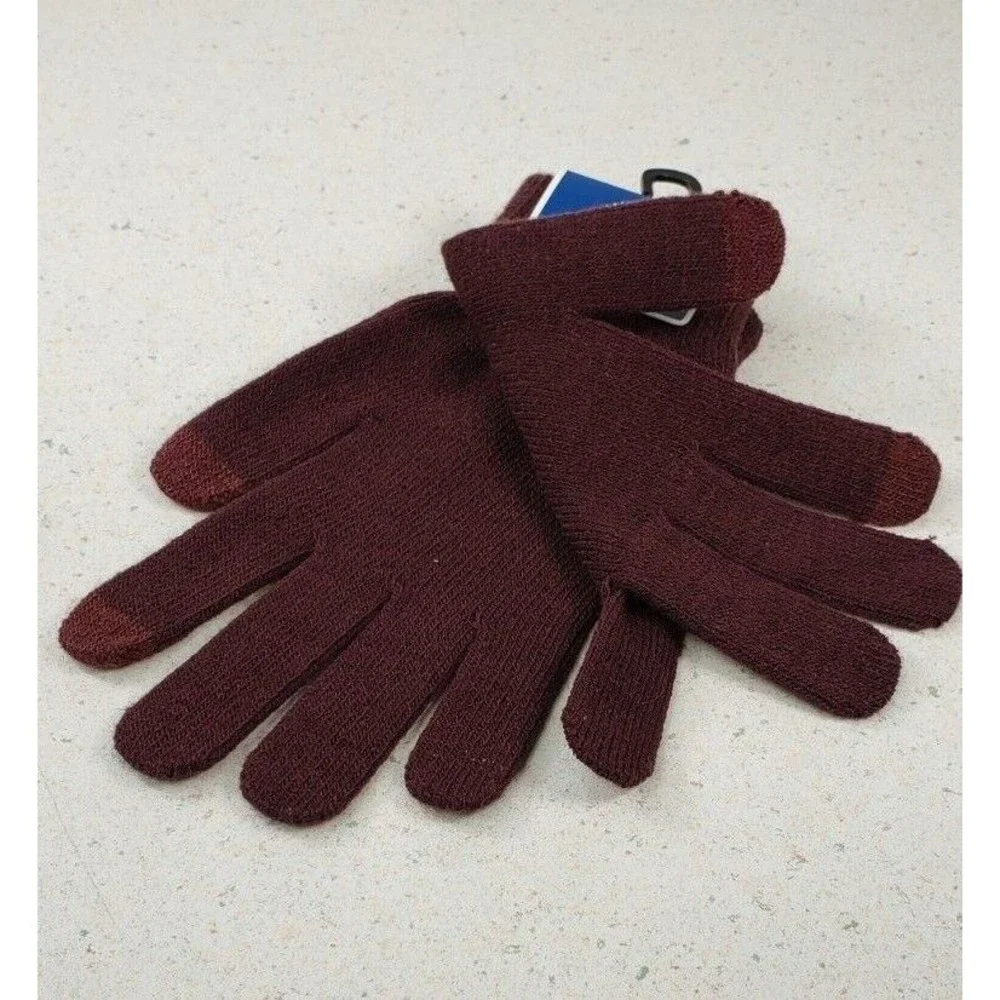 Winter Essentials Brown TEXTING Unisex Gloves One Size fits all